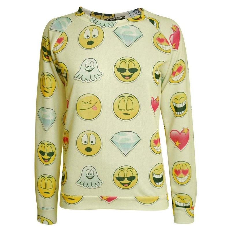 Cheap Wholesale Custom All Over Printing Emoji Crewneck Sweatshirt – Emoji Sweatshirt and Custom Crewneck Sweatshirt price|S, Custom Size