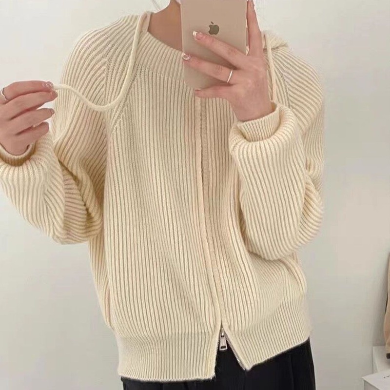 Classical Double-Zipper Xxxxl Hoodies Sweater Long Sleeve Knitted Cardigan Women Clothing – Hoodies and Knitwear price|S