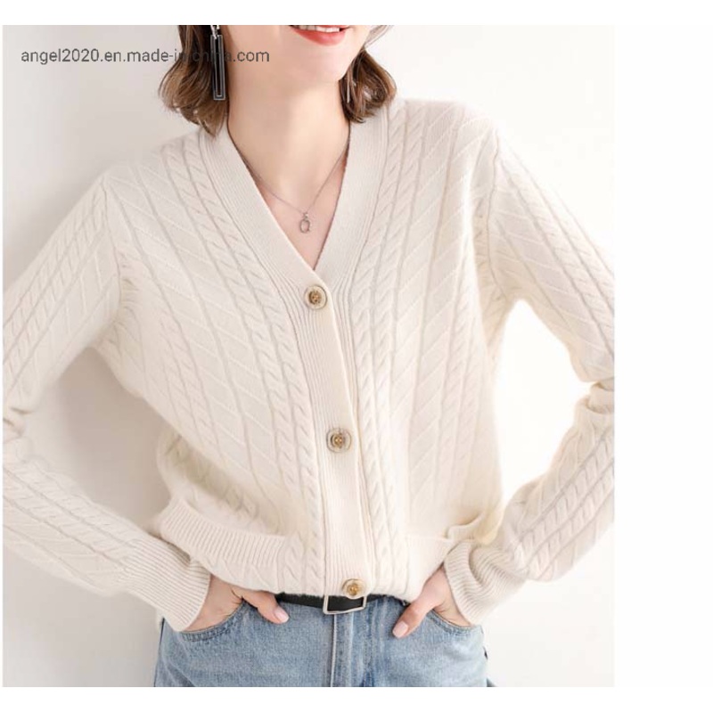 Clothing Ladies Knitted Cardigan with Wool Cashmere Sweaters – Clothes and Fashion price|S