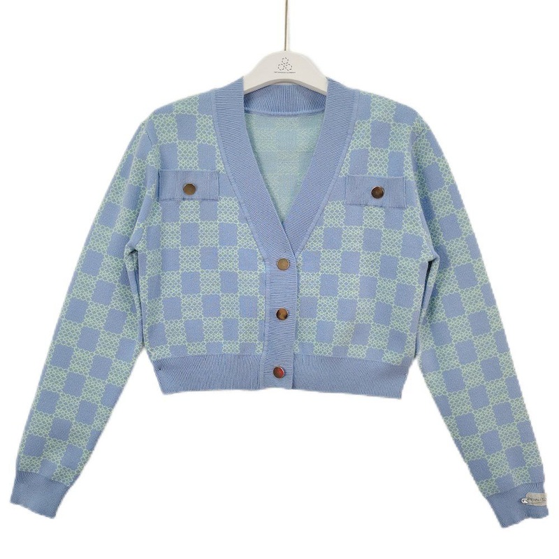 Elegant Women Clothing Brand OEM Custom Sweater V-Neck Jacquard Sweater Cardigan – Ladies Sweater and Customized Factory Sweaters price|S/M/L/Customized Size