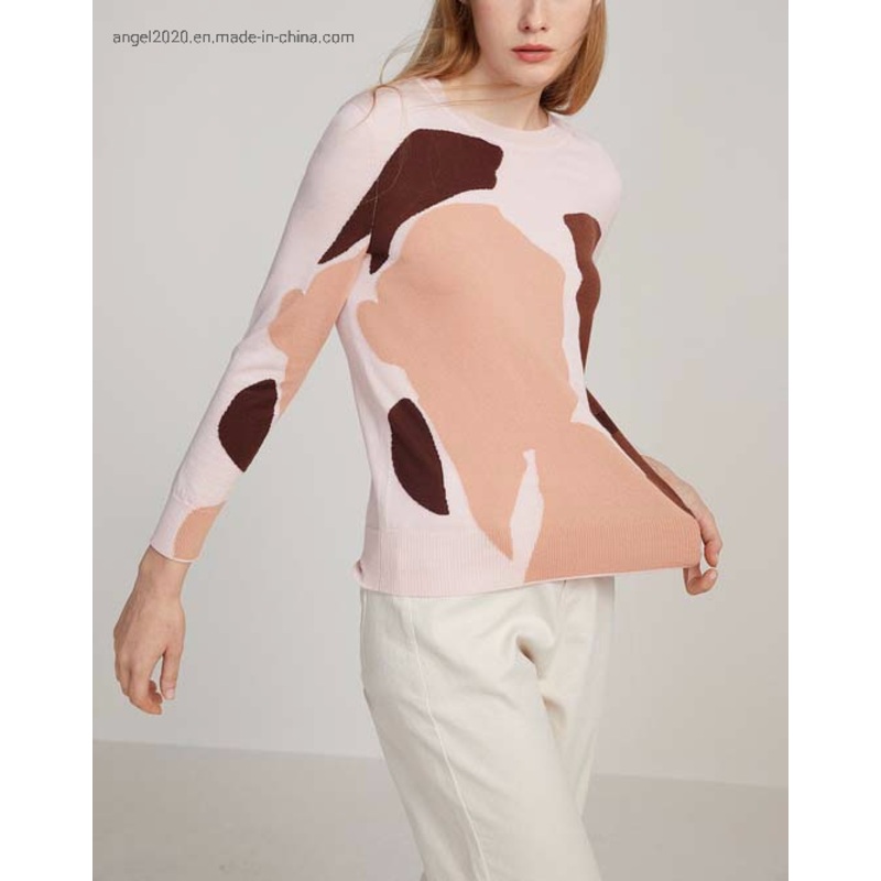 Fashion Ladies Knitted Pullover with Cashmere Wool Jacquard Sweaters – Clothes and Fashion price|S