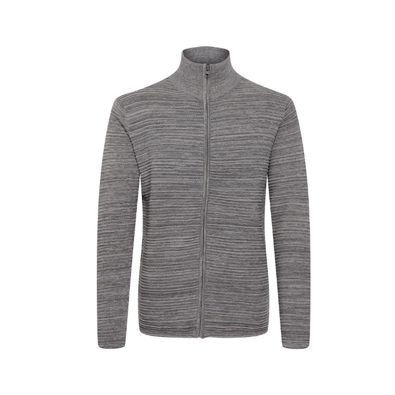 Fashion Zipper Stand-up Collar 100% Cotton Cardigan Solid Color Knitted Sweater for Men – Cardigan and Sweater price|S
