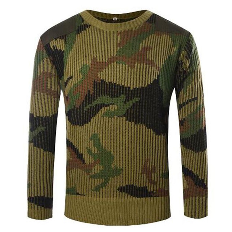 Knitwear Fashion Camouflage Crew Neck Pullover Knitting Sweater for Men – Men Clothing and Fashion Apparel price|S