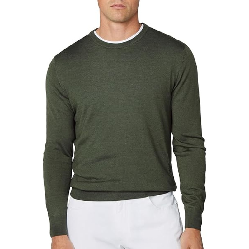 Mens Merino Silk Crew Pullover Sweater – Knitwear Pullover and Soft Warm price|L