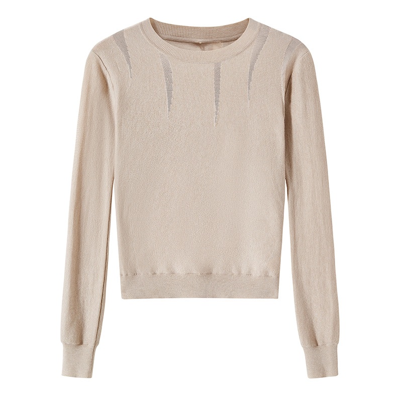 Plain Pullover for Ladies 2025 Trendy Fall Classic Knit Top Stylish Crew Neck Knitwear Womens Beige Wool Sweater – Womens Knit Sweater and Wool Sweater price|S/M/L/XL