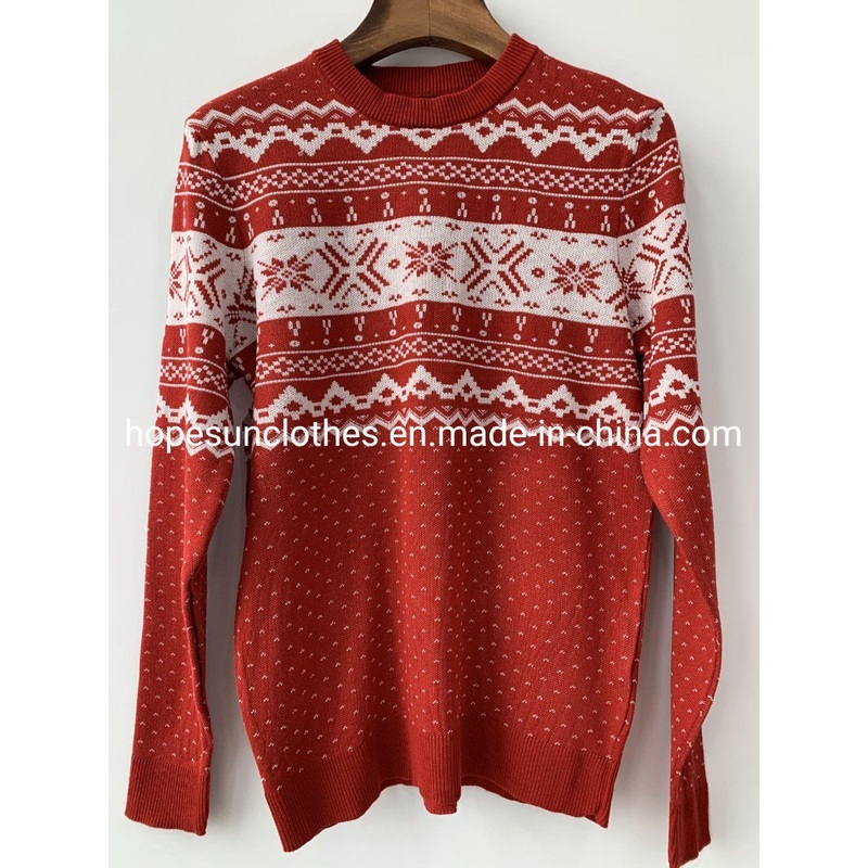 Wholesaler Manufacturer Men Jacquard christmas Pullover Acrylic Knitwear Sweater – Knitted Jumper and Sudaderas price|S