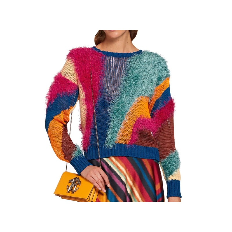 Women Fashion Clothing Colorful Plush Long Sleeve Sweater – Dress and Clothes price|S