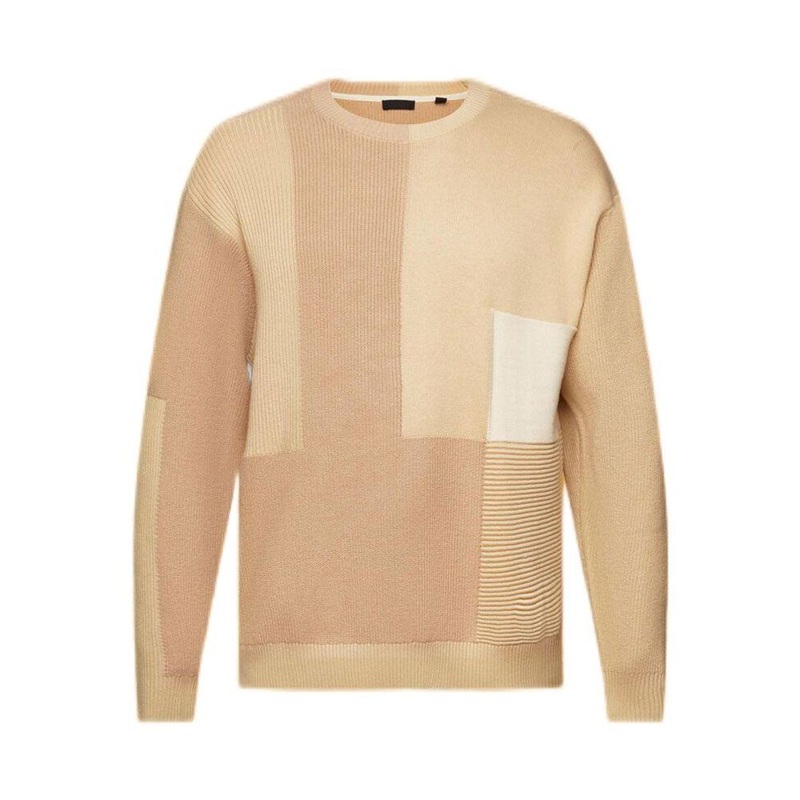 Casual Loose Street Wear Patchwork Mens Pullover Jacquard Casual Jumper Knit Sweaters – Customized Factory Sweaters and Casual Patchwork Sweater price|S/M/L/Customized Size