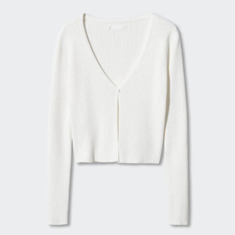 Designer Classical Pure Color V-Neck Cardigan Sweater Women Knitted Clothing – Sweater and Cardigan Sweater price|S