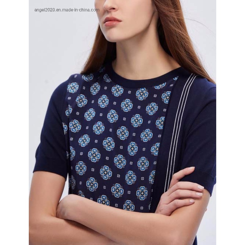 Knitting Wear Ladies Knitted Top with Raylon Nylon with Print Sweaters – Clothes and Fashion price|S