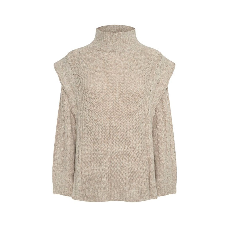 Ladies Fashion Designer Stand-up Collar Cotton Swearter Shrug One S Shoulders Acrylic Pullover – Cotton Sweater and Knitting Pullover price|S