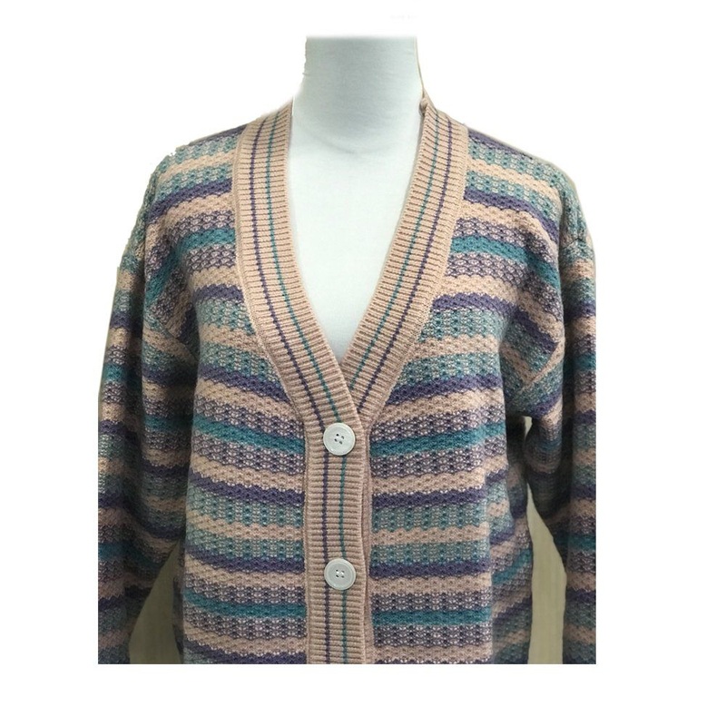 New Design Striped Cashmere Cardigan Sweater for Women Spring Apparel – Striped Cardigan and Striped Sweater price|S