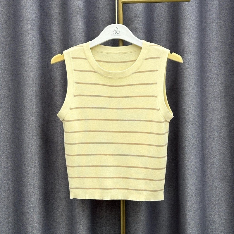 New Ladies Clothing Custom Ladies Pullover Sleeveless Women Sweater Vest – Ladies Sweater Striped and OEM Womens Sweater price|Free Size