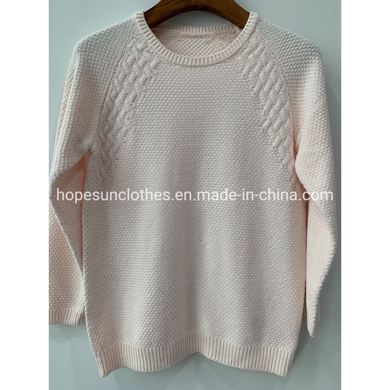 OEM Manufacturer Women Jacquard Geometric Round Neck Pullover Knitwear Sweater – Sweatshirt and Sudaderas price|S