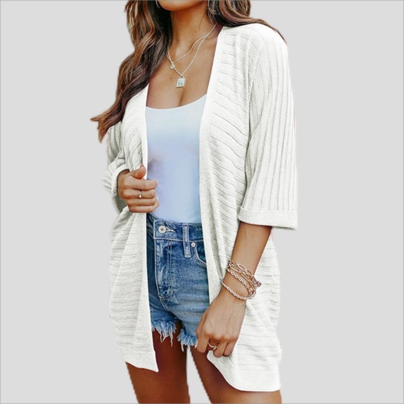 Solid Long Cardigan Sweater – Ladies Sweater and Striped Sweater price|S, S/M/L/Customized Size