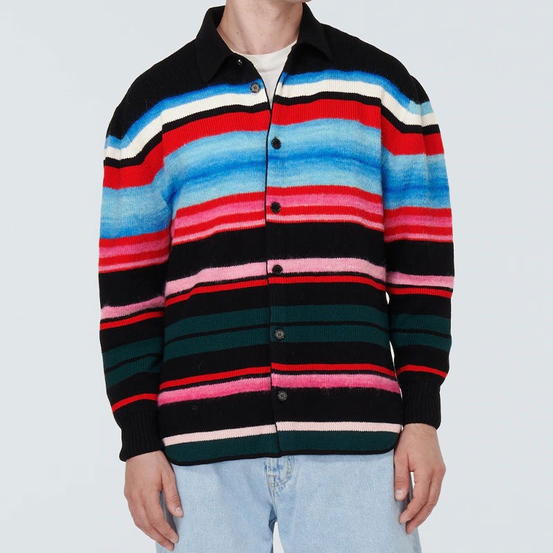 Striped Mens Knitted Cardigan – Mens Sweater and Knit Sweater price|M, S/M/L/Customized Size