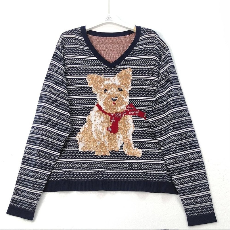 Supply Chain Factory Wholesale Pullover Custom Jacquard Top Loose V-Neck Unisex Sweater – OEM Womens Sweater and Jacquard Knitwear Ladies price|S/M/L/Customized Size