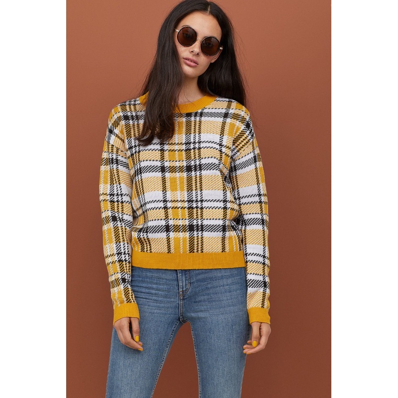 Women Knitted Round Neck Clothing with Color Stripes – Dress and Clothes price|S