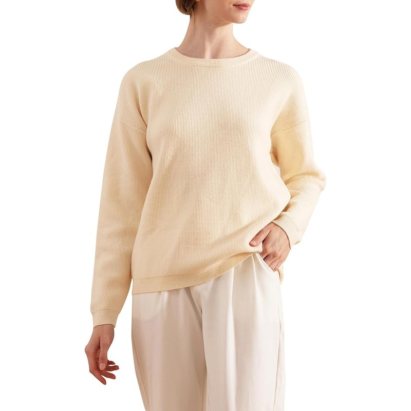 Womens Pullover Sweaters, Soft and Skin-Friendly Long Sleeve Loose Fit Jumper Tops – Knitwear Pullover and Soft Warm price|M