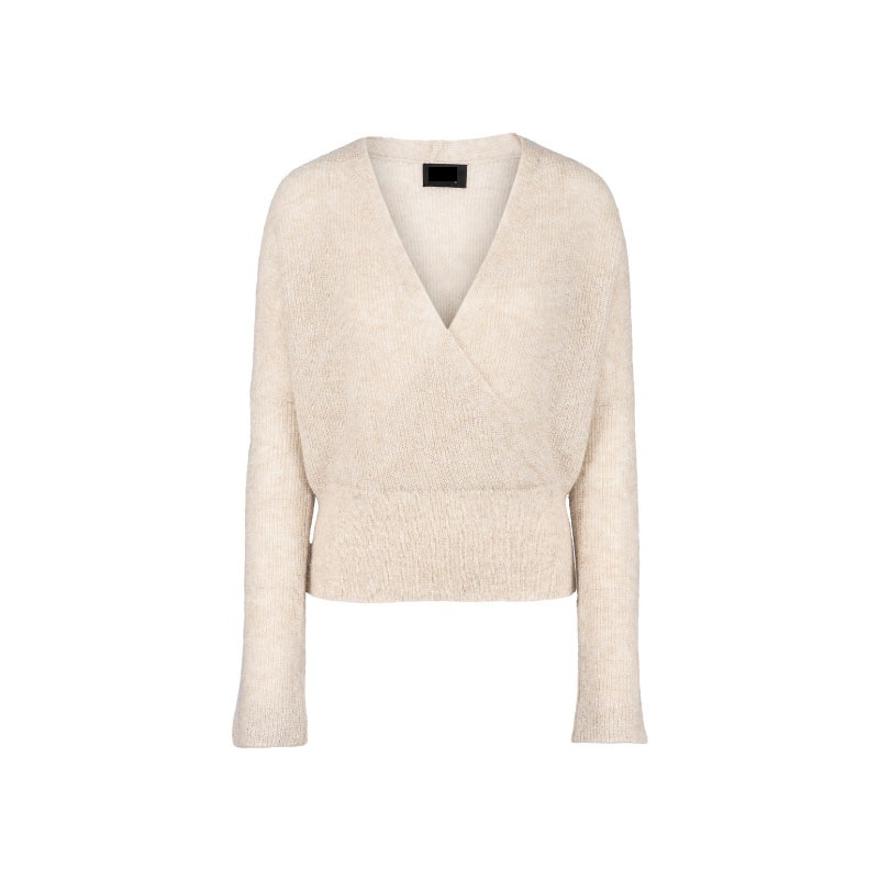 Wool Sweater V-Neck Long Sleeve Pullover Fashion Women Knitwear – Sweater and Pullover price|S