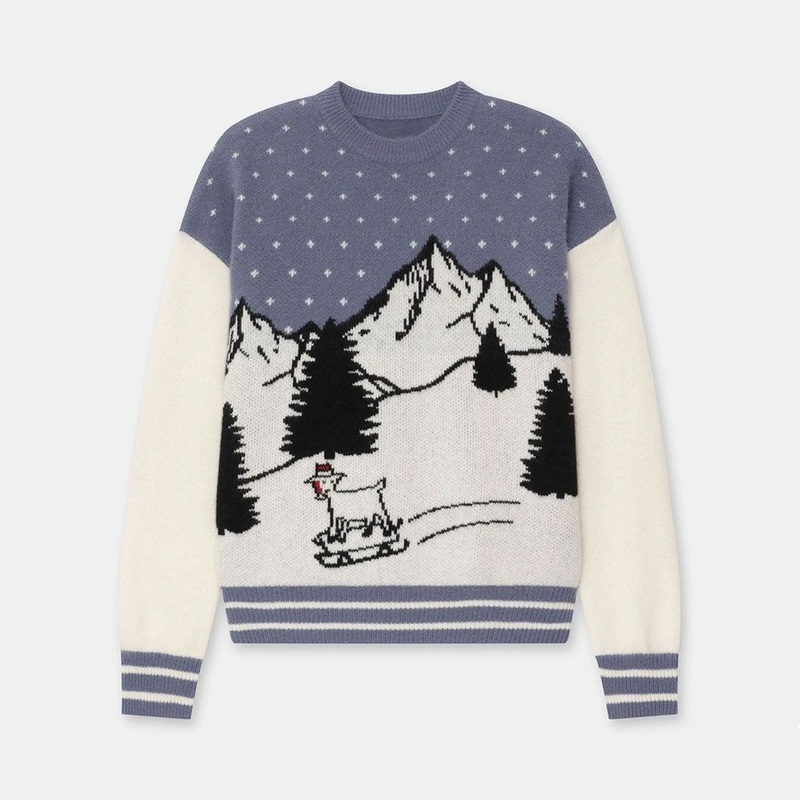 100% Cashmere Crew Neck Pullover Knitted Sweater Women Pattern Clothing – Women Knitwear and Cashmere Sweater price|S
