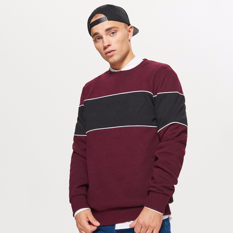 Cold-Proof Contrast Color Mens Sweatshirt with Custom Logo – Mens Sweatshirt and Winter Sweatshirt price|S