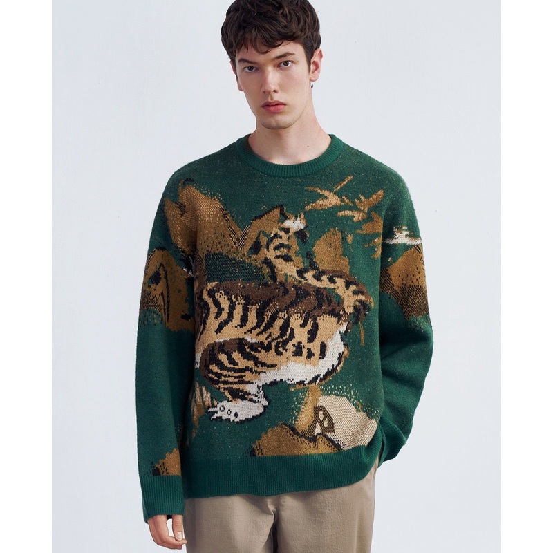 Custom Designer Oversize Men Jacquard Pattern Knit Sweater – Men Sweater and Sweater price|S
