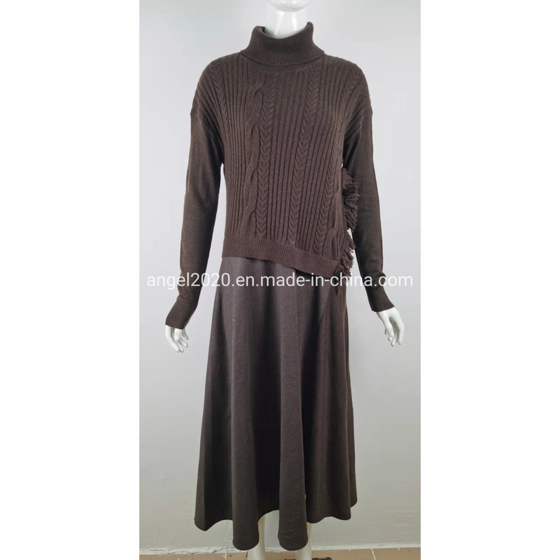 Custom Knitting Sweater Ladies Dress Akcw320 – Sweatsirts and Dress price|S