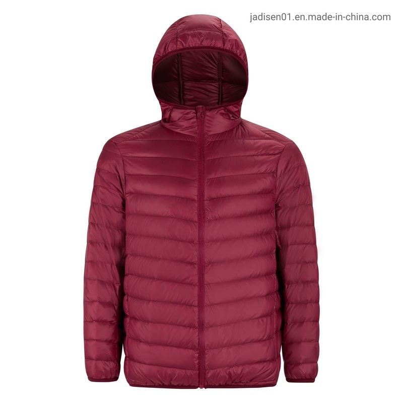 Custom Wholesale Wine Red Color Men Clothing in Winter Down Coat – Coat and Down Coat price|M, M-2XL