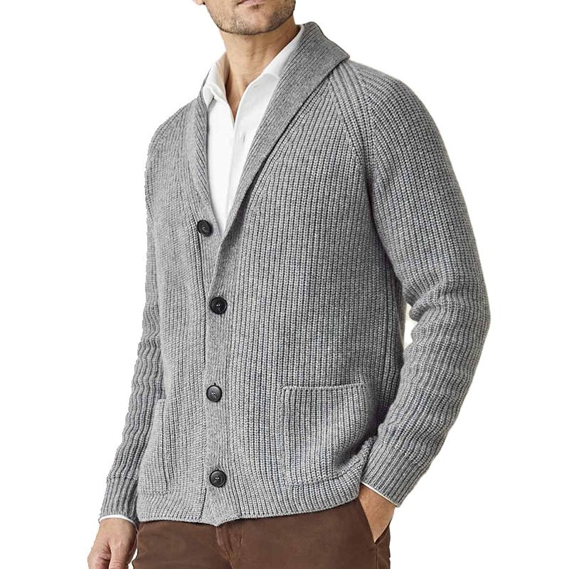 Easy-to-Sell Styles Single-Breasted Lapel Cardigan Men Slim Fit Long Sleeve Sweatshirt Men Tops with Pockets Mens Coats – Mens Sweater and Striped Sweater price|S, S/M/L/Customized Size