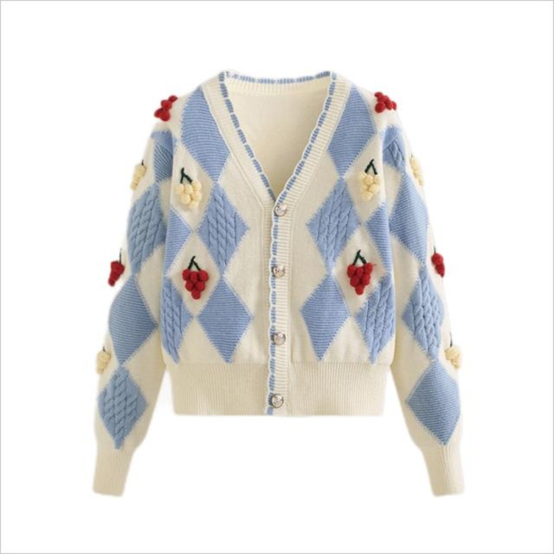 Hand Knitted Crochet Sweater for Women Cable Casual Jacket Embroidery Cardigan – Ladies Sweater and Customized Factory Sweaters price|S/M/L/Customized Size