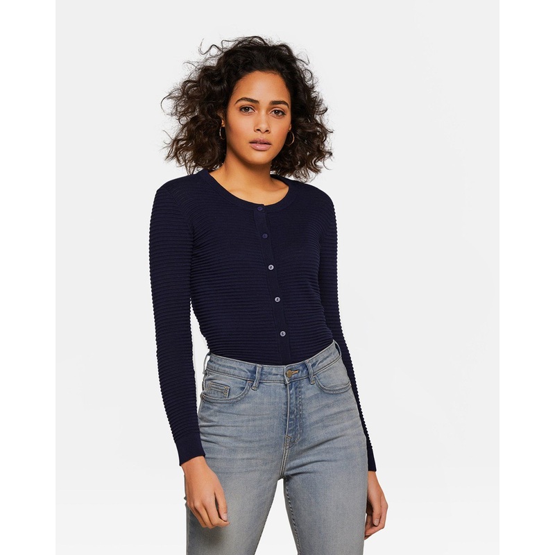 Long Sleeve Round Neck Fashion Women Sweater with Buttons – Dress and Clothes price|S