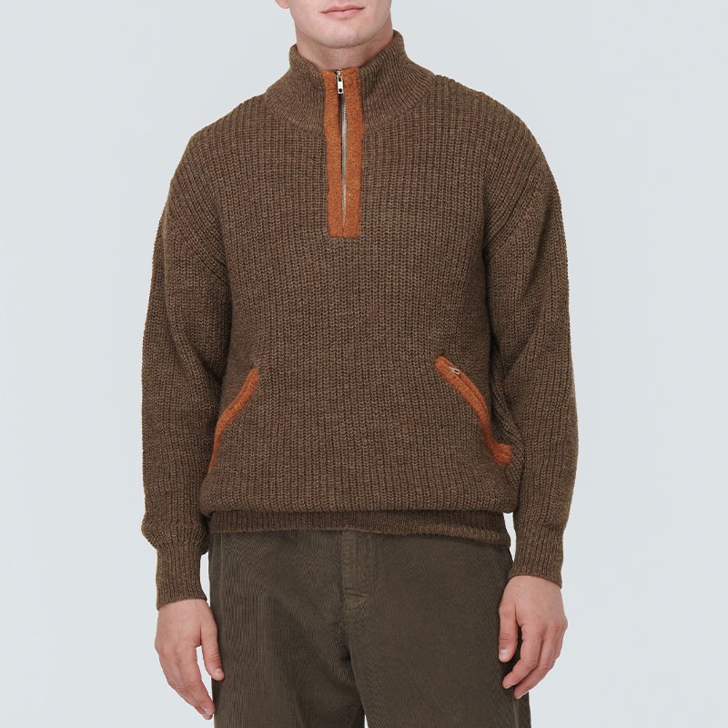 Mens Stand-up Collar Knit Pullover – Striped Sweater and Customized Factory Sweaters price|S, S/M/L/Customized Size