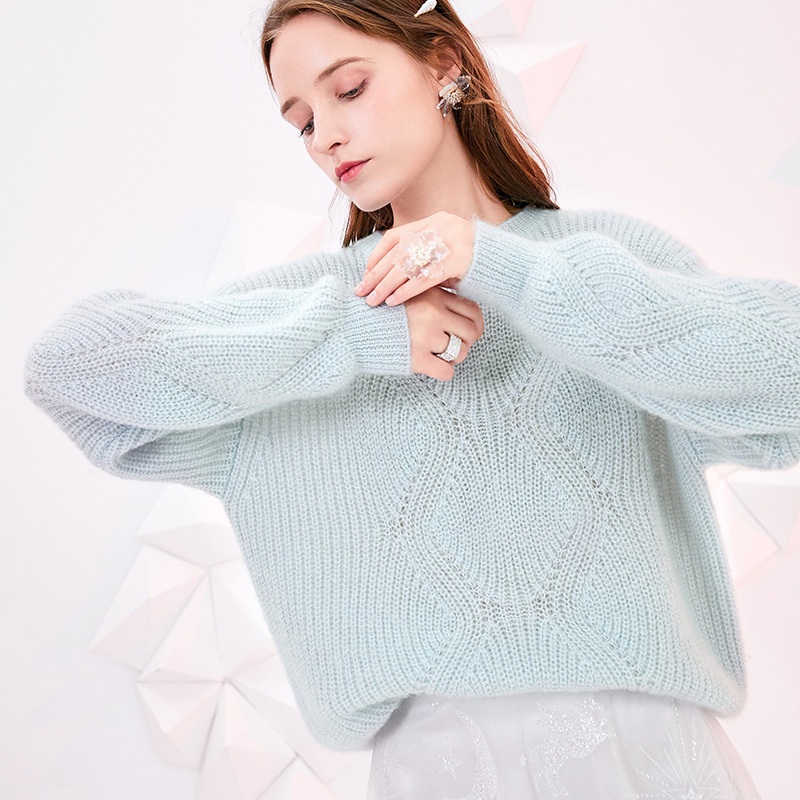 Mohair and Wool Blend Woman S Sweater – Wool and Mahair price|S