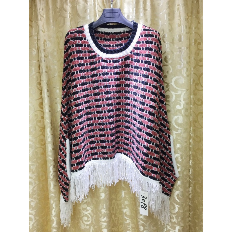 New Style Soft Material Lattice Color Round Neck Winter Knitted Sweater Woman Pullover – Knitted Pullovers and Women Lightweight Sweaters price|S