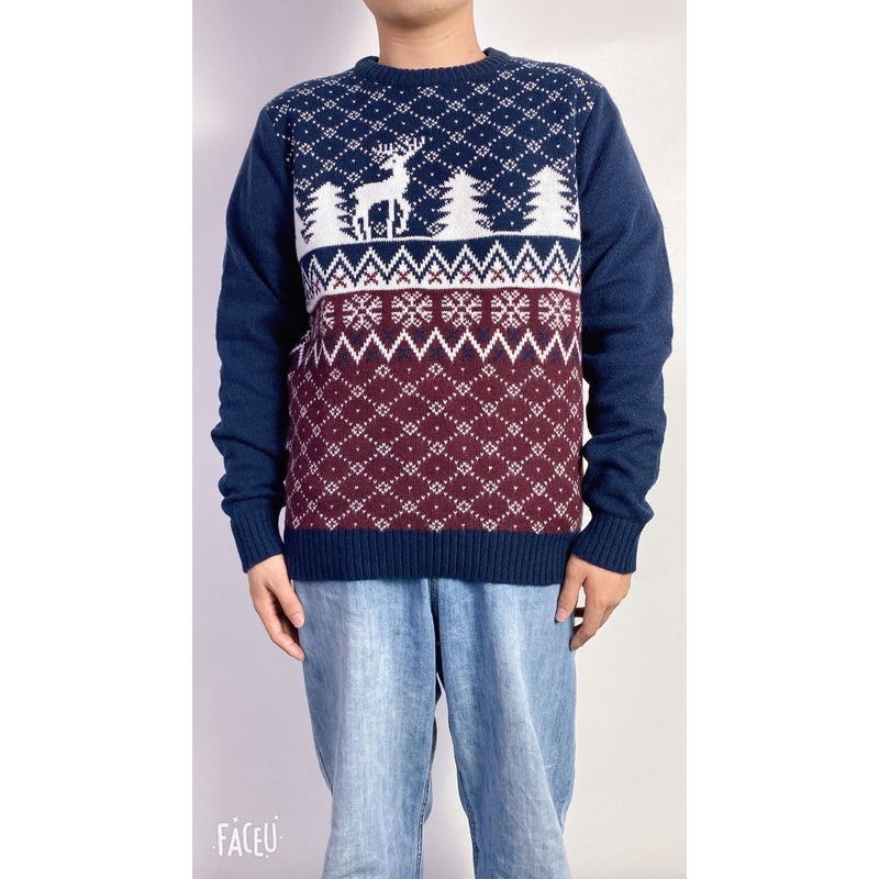 2022 Fashion Christmas Cartoon Patterned Jacquard Knitted Unisex Round Neck Pullover Sweater – Chirstmas Sweater and Christmas Pullover price|S