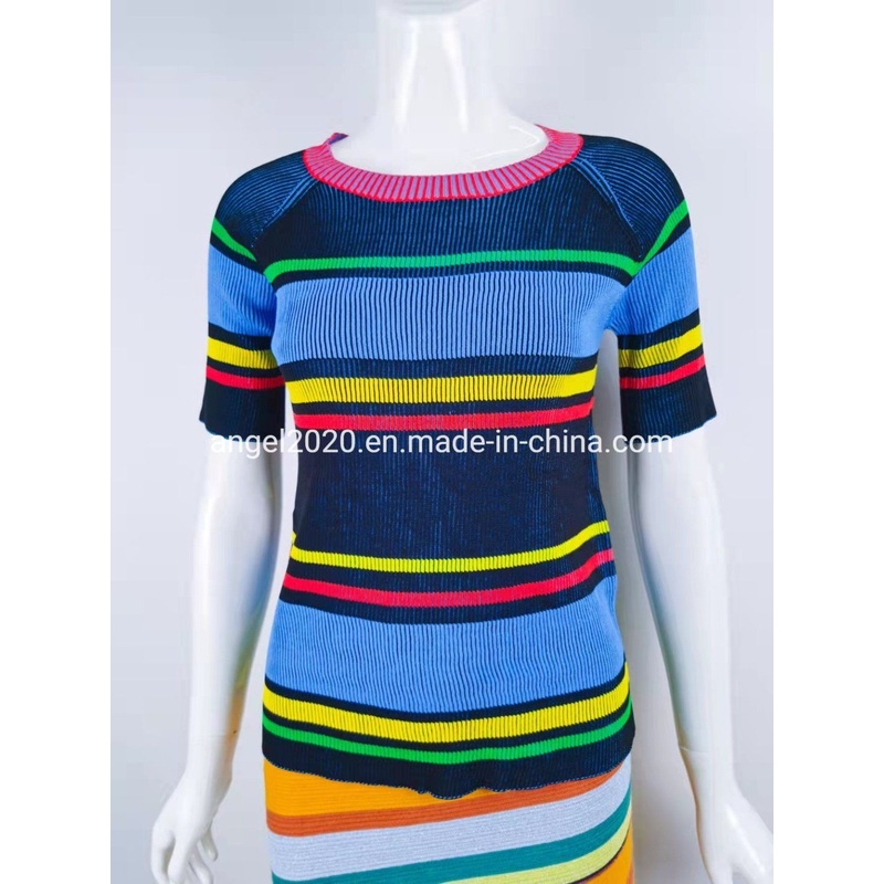 Christmas Jumper Ladies Knitted Stripes Tops of Ak210641 – Sweaters and Christmas Jumper price|S