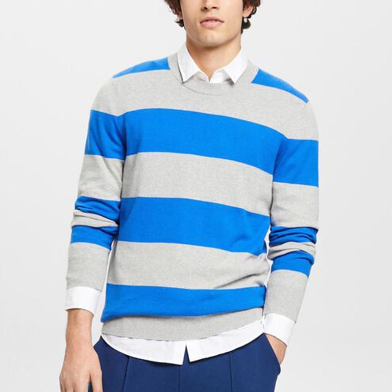 Custom Patchwork Sweater Crew Neck Color Clash Design Boys Knit Top Casual Classic Mens Striped Sweater Pullover – Striped Sweater and Customized Factory Sweaters price|S, S/M/L/Customized Size