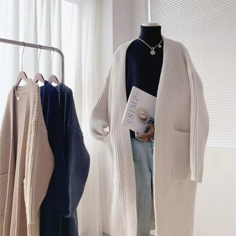 Customized Logo Autumn Thick Womens Knit Sweater OEM Factory Large Size Casual Long Cardigan – Customized Factory Sweaters and Womens Cardigan Sweater price|S/M/L/Customized Size