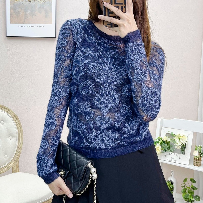 Famous Design Translucence Breathable High Quality Soft Wholesale OEM Fashion Young Women Long Sleeve Short Sleeve Autumn Summer Knitting Sweater – Hoodies and Sweater price|S