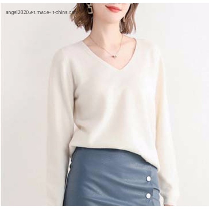 Fashion Ladies Knitted Pullovers with Wool Sweaters – Clothes and Fashion price|S