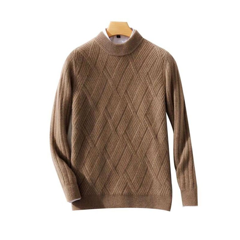 Fashion Round Neck Cashmere Sweater Long Sleeve Knitted Pullover Men Clothing – Knitwear and Men Clothing price|S