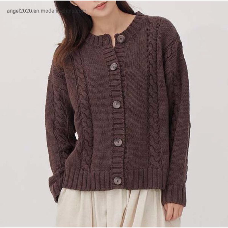 Fashiong Ladies Knitted Cardigan with Wool Mohair Sweaters – Clothes and Fashion price|S