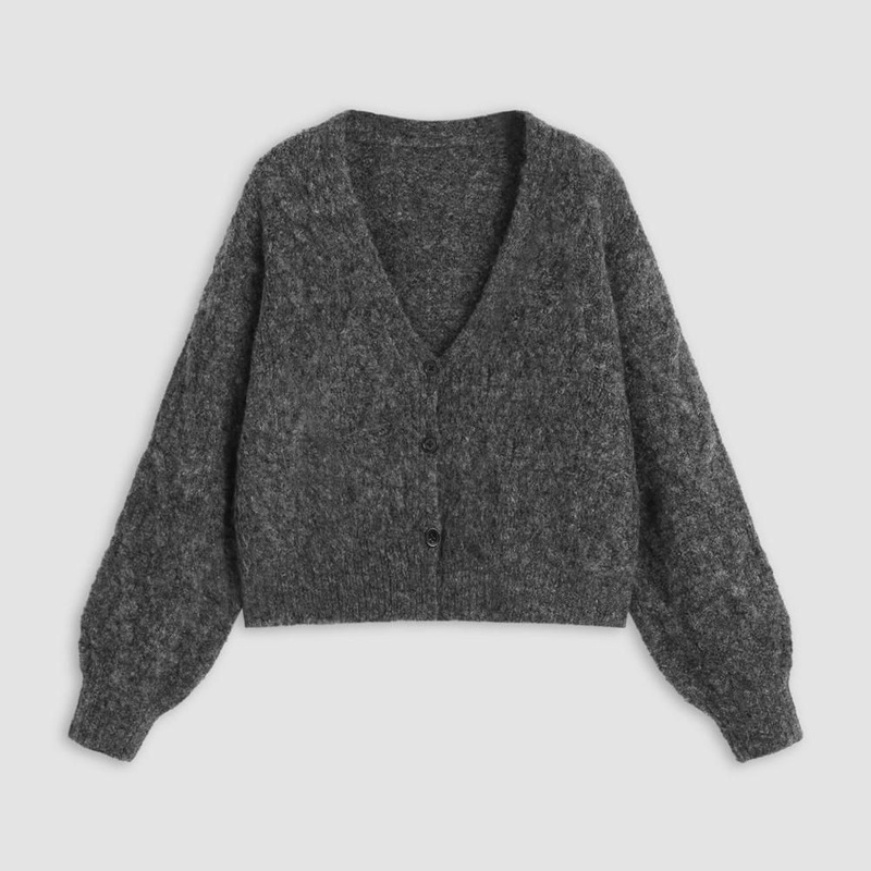 High Quality Women Clothes Wholesale Ladies V-Neck Solid Colour Sweater Cardigan – Customized Factory Sweaters and Womens Cardigan Sweater price|S/M/L/Customized Size