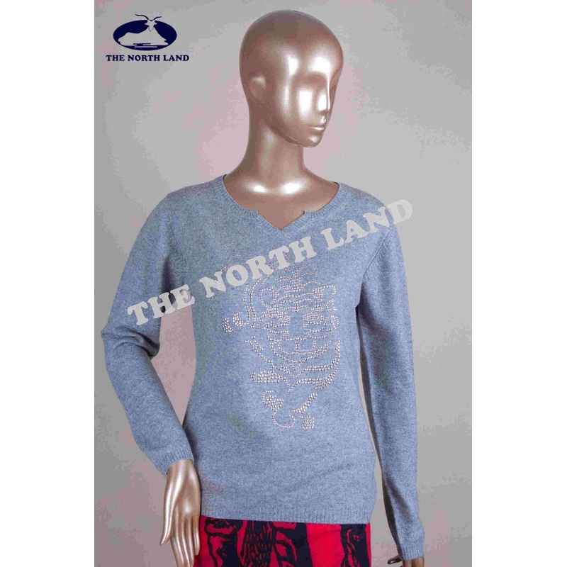Ladies Cashmere Fashion Neck Pullover with Crystals – Ladies Cashmere Sweater and Women Pullover price