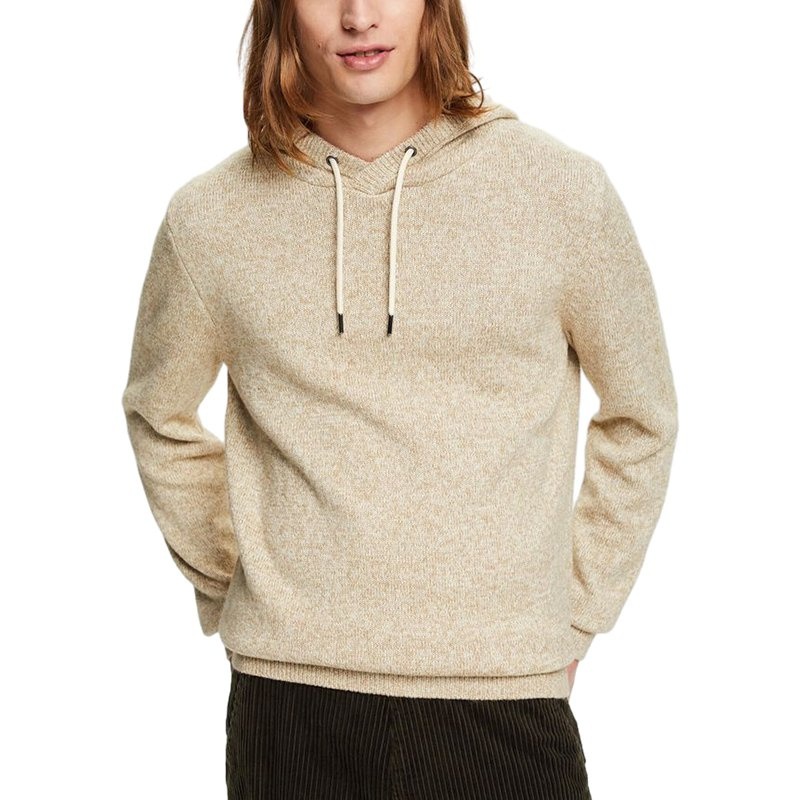 Wholesale Men Clothes Custom Cashmere Wool Knitted Hoodie Long Sleeve Knit Sweater Pullover Drawstring Hoodies Sweater for Men – Mens Sweater and Striped Sweater price|S, S/M/L/Customized Size
