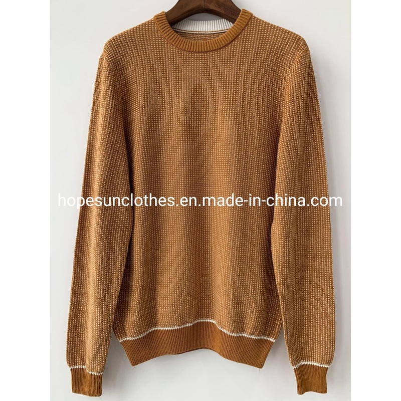 Wholesaler Manufacturer Men Cotton Fashion Jacquard Crew Neck Pullover Knitwear Sweater – Knitted Jumper and Sudaderas price|S
