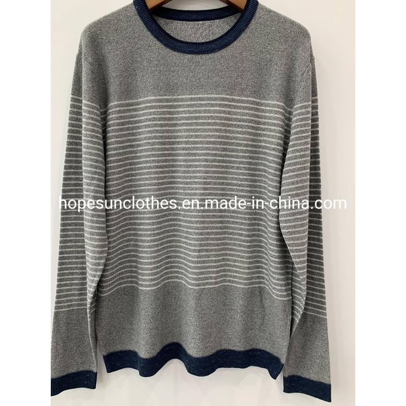 Wholesaler Manufacturer Men Striped Fancy Yarn Pullover T-Shirt Sweatshirts Knitwear Sweater – Jumper and Sudaderas price|S