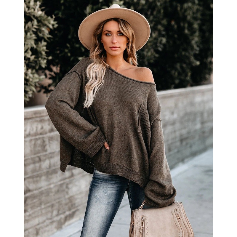 Women Plus Size Casual Bottoming Knitted Sweater Round Neck Clothes – Dress and Clothes price|S