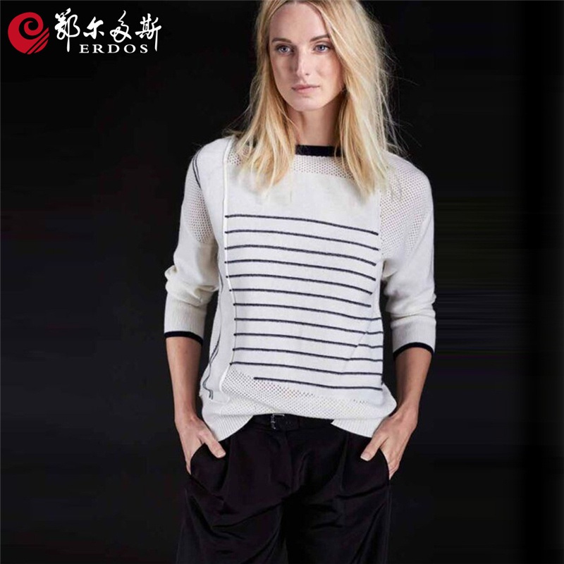 Womens Cashmere Intarsia Striped Pullover Sweater – Striped Pullover Sweater and Cashmere Sweater price|S